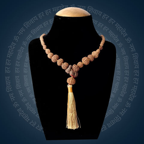 1–14 Mukhi Siddh Rudraksha Mala with Asht Dhatu Capping 100% Original & Certified
