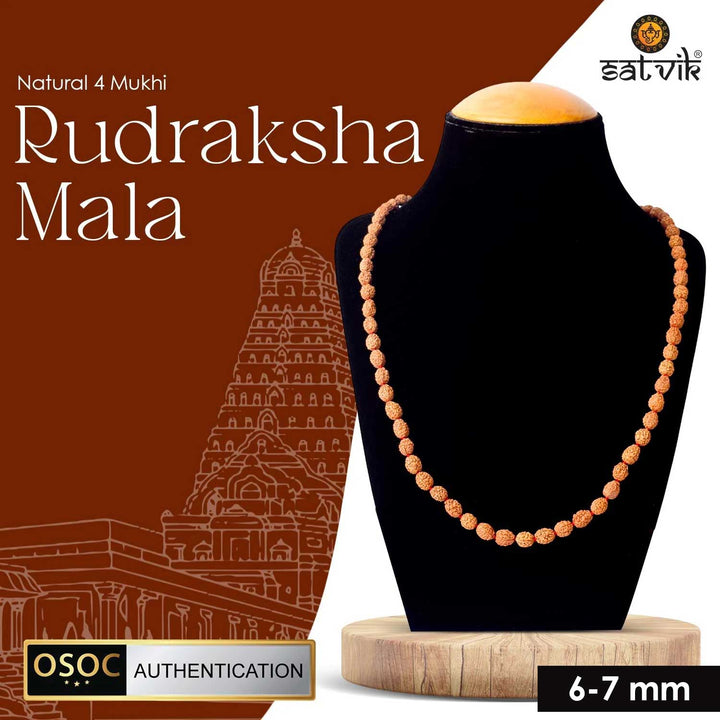  Original 4 Mukhi Rudraksha Mala – 108 Beads for Knowledge, Learning & Creativity. India's Most Authentic  Lab & X-ray Certified Rudraksha Collection – Rudrapure.com