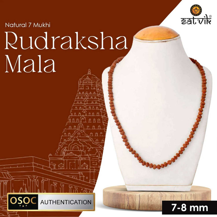 Original 7 Mukhi Rudraksha Mala – 108 Beads for Wealth, Positivity & Saturn Protection. India's Most Authentic  Lab & X-ray Certified Rudraksha Collection – Rudrapure.com