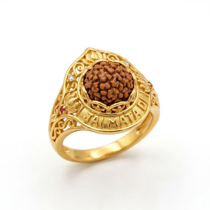 Jai Mata Di Rudraksha Ring with Filigree Work | India's Most Authentic  Lab & X-ray Certified Rudraksha Collection – Rudrapure.com