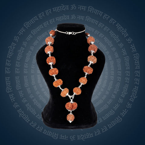 Siddha Mala with 1 Mukhi Underdeveloped (Silver Chain)